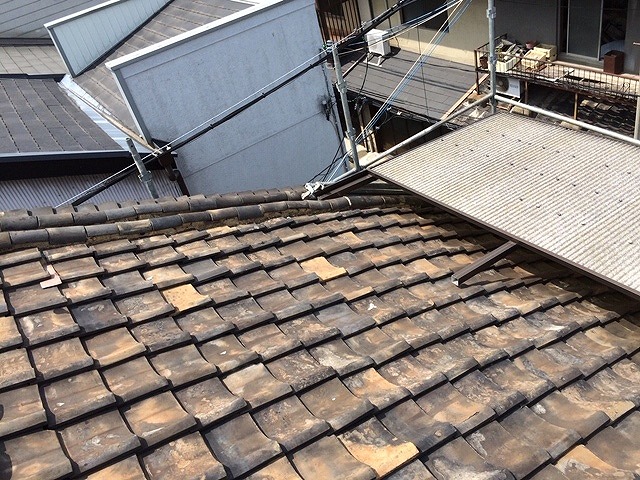 奈良市の屋根診断の屋根工事前