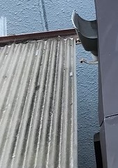 河合町で雨樋の不具合調査