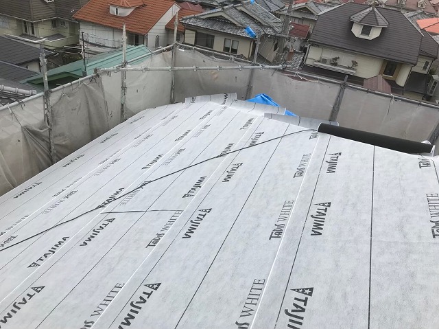 奈良市　防水紙　設置