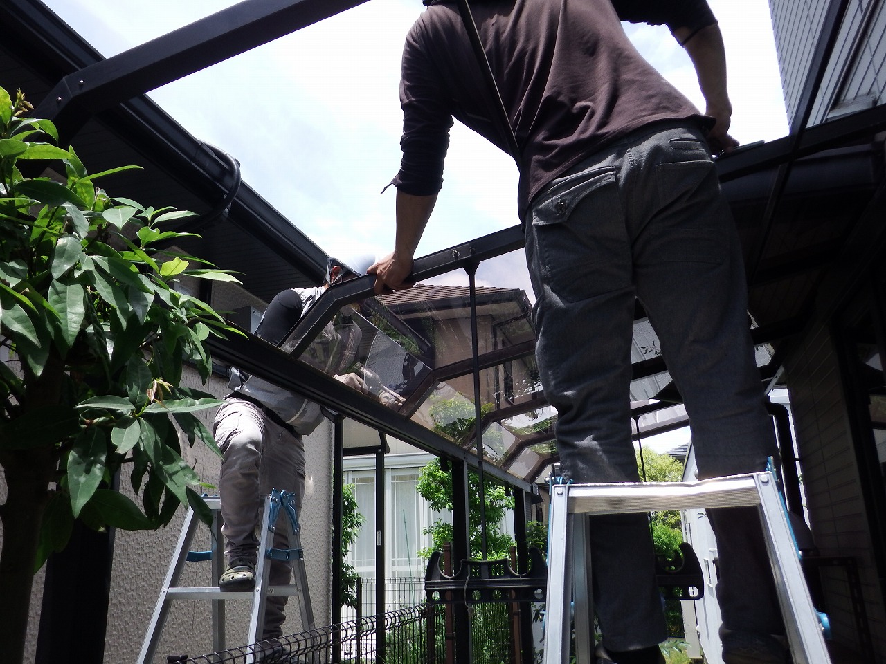 生駒市のテラス屋根の撤去