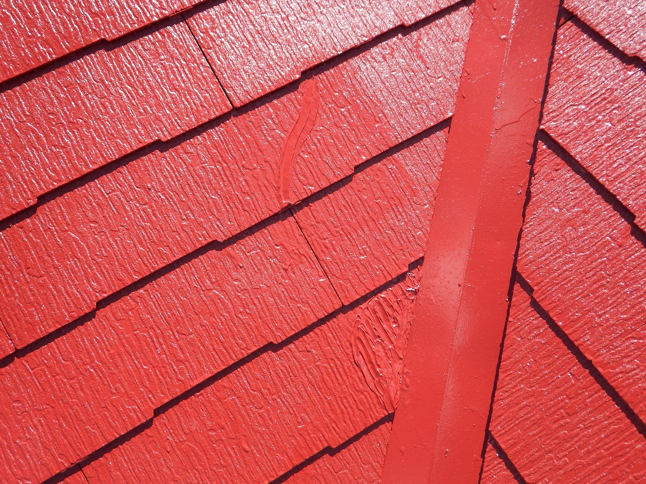 生駒市のスレート屋根塗装、破損屋根材塗装