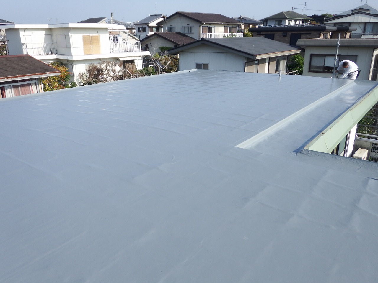 生駒市の陸屋根防水工事完成！