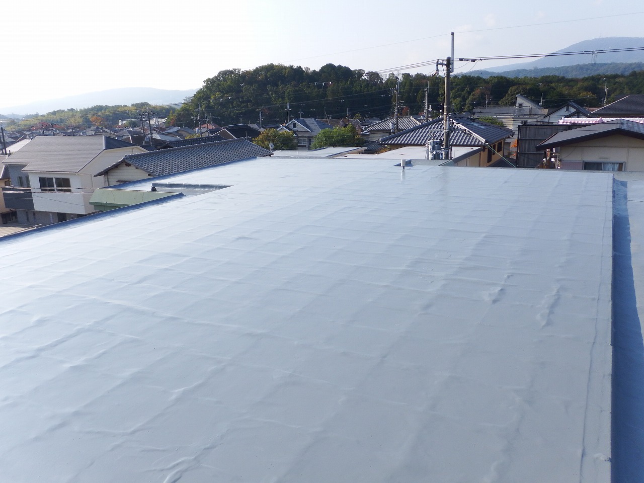 生駒市の陸屋根防水工事完成！