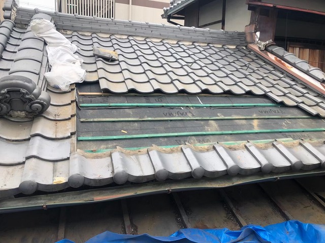 三郷町　複合型瓦屋根　部分葺き替え工事