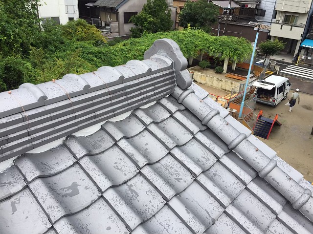 奈良市の瓦屋根の葺き替え工事完了