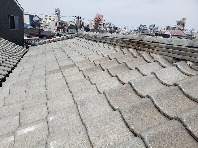 大阪市内の瓦屋根、無料点検の結果