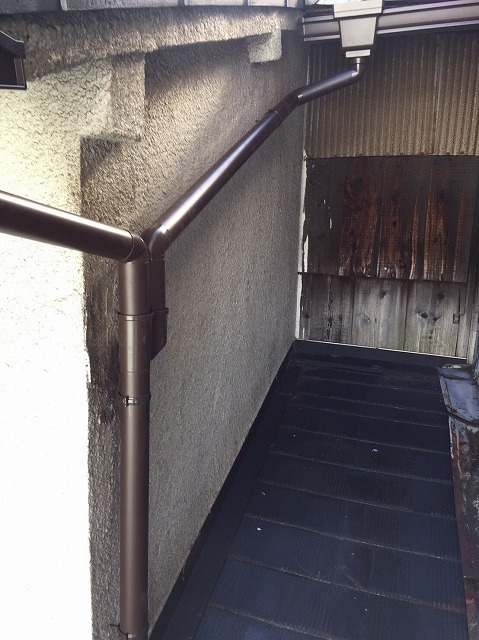 奈良市の雨樋修理施工後