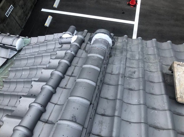三郷町　複合型瓦屋根　補修工事　完成