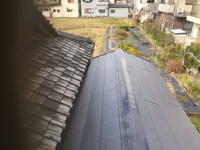 葛城町　複合屋根　屋根材設置