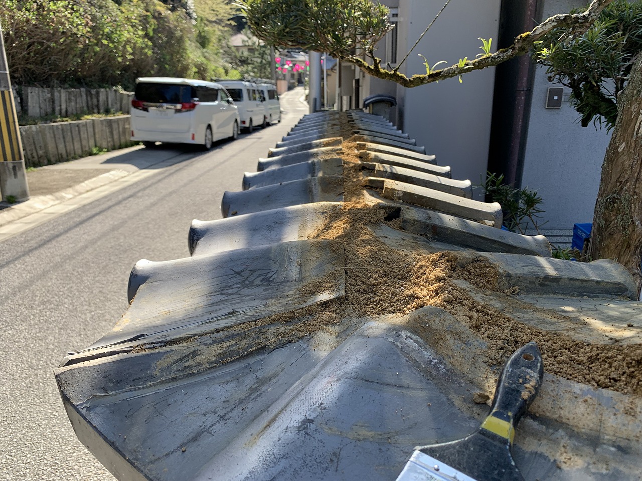 平群町擁壁棟解体