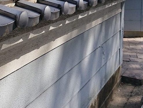 平群町擁壁塗装前