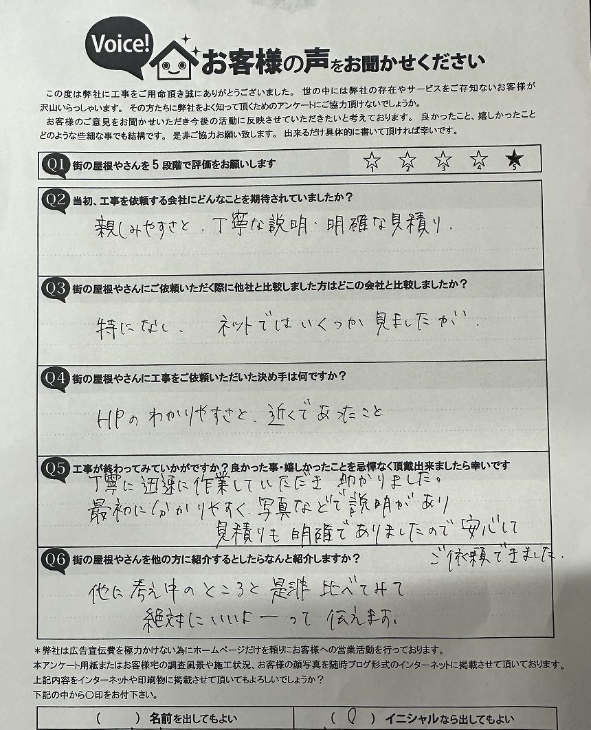 奈良店お客様アンケート