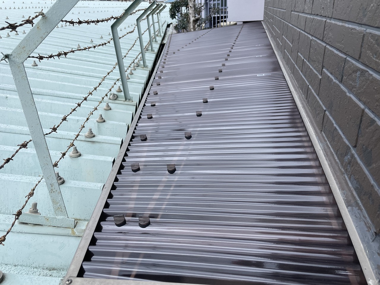 ポリカ波板施工写真