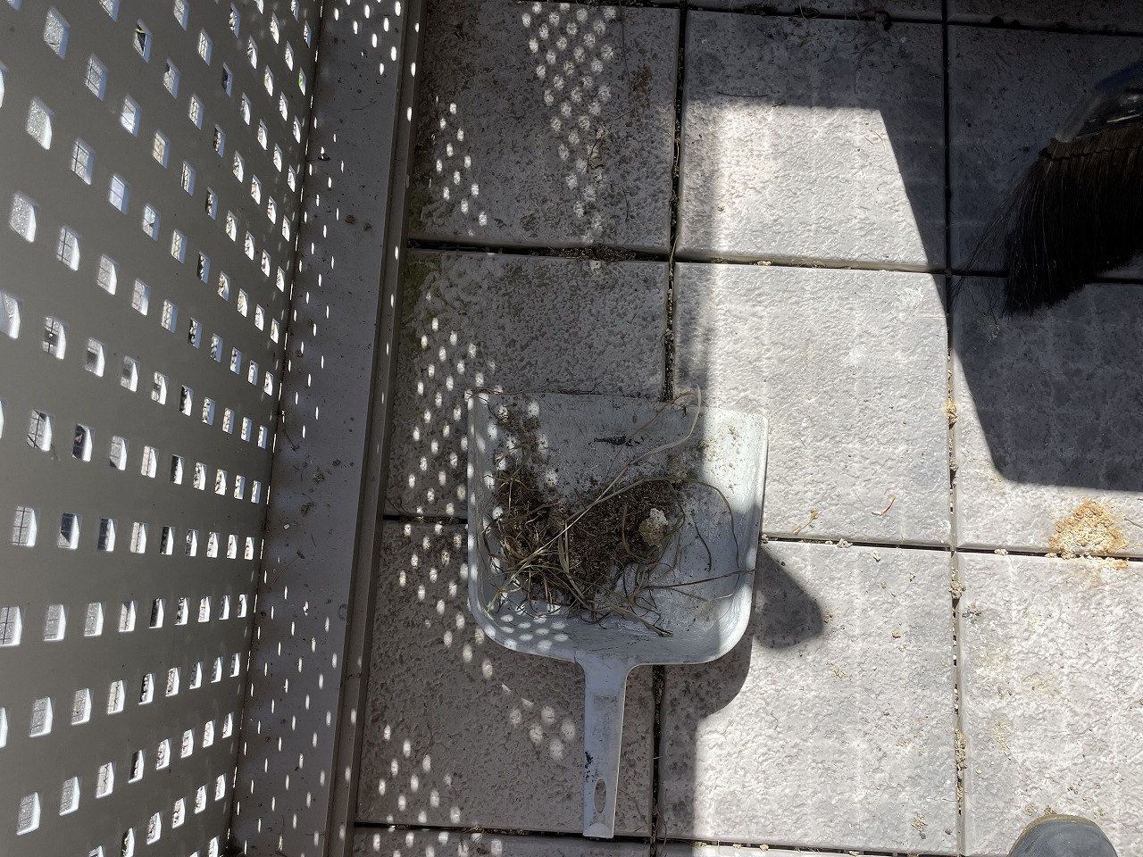 斑鳩町ハイツベランダ清掃