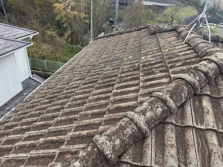 平群町｜廃盤モニエル瓦センチュリオンを陶器平板瓦へ葺き替え