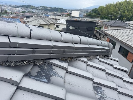 隅棟面戸漆喰劣化