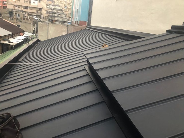 立平工法で屋根の葺き替え