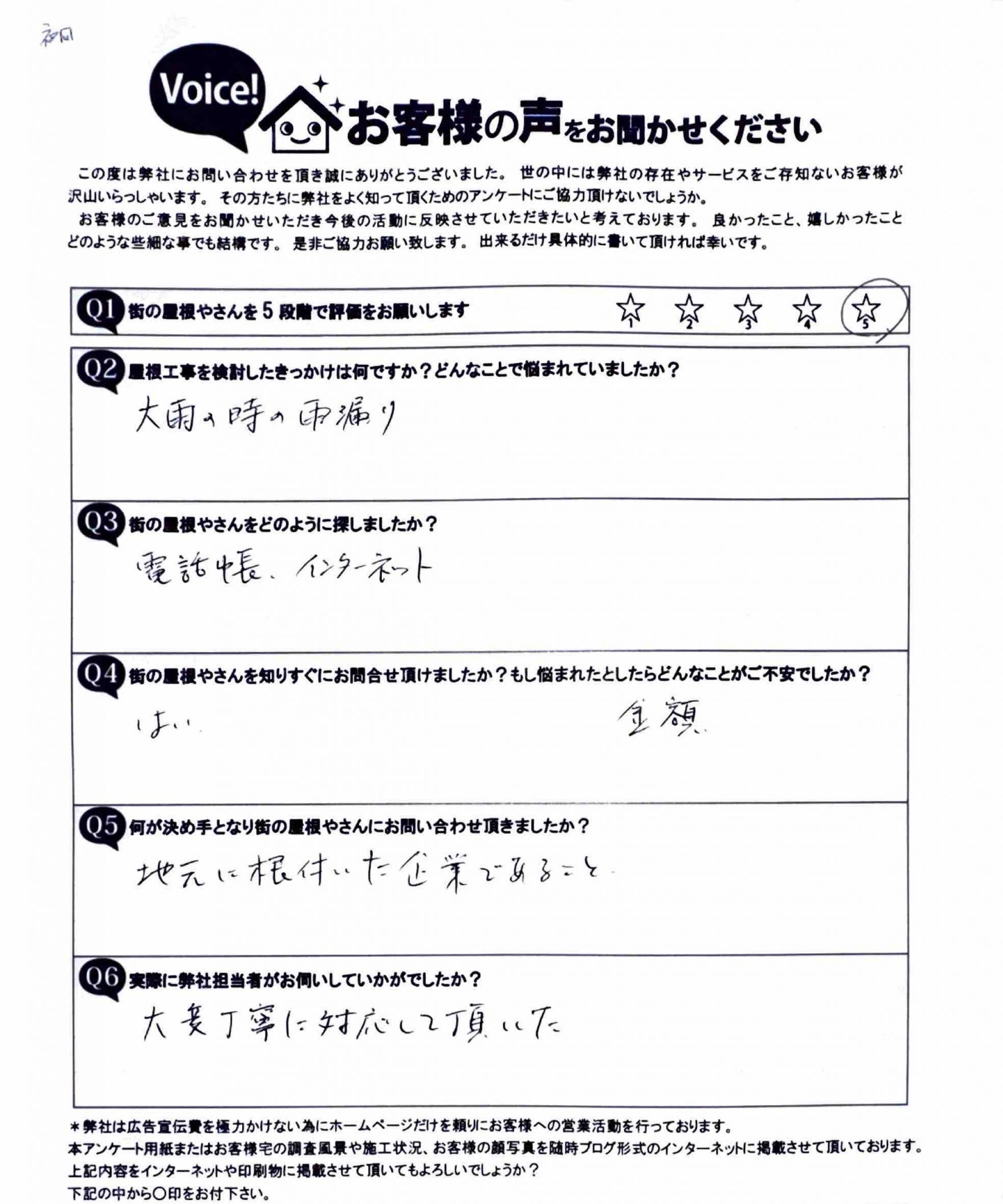 河野邸事前アンケート